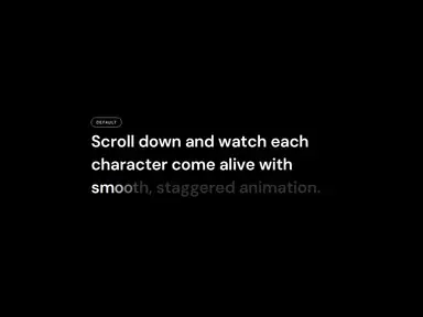 Reveal Text On Scroll