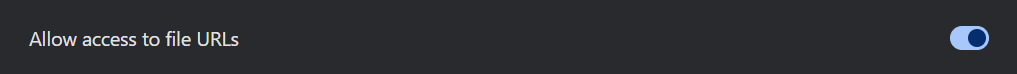 Allow access to file URLs setting in Session Buddy's extension settings
