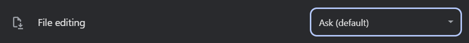 File editing setting on web permissions page for Session Buddy extension